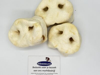 varkens neuzen gepofte snack voor de hond