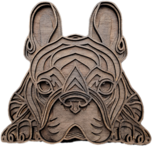 3D gelaserde Franse Bulldog