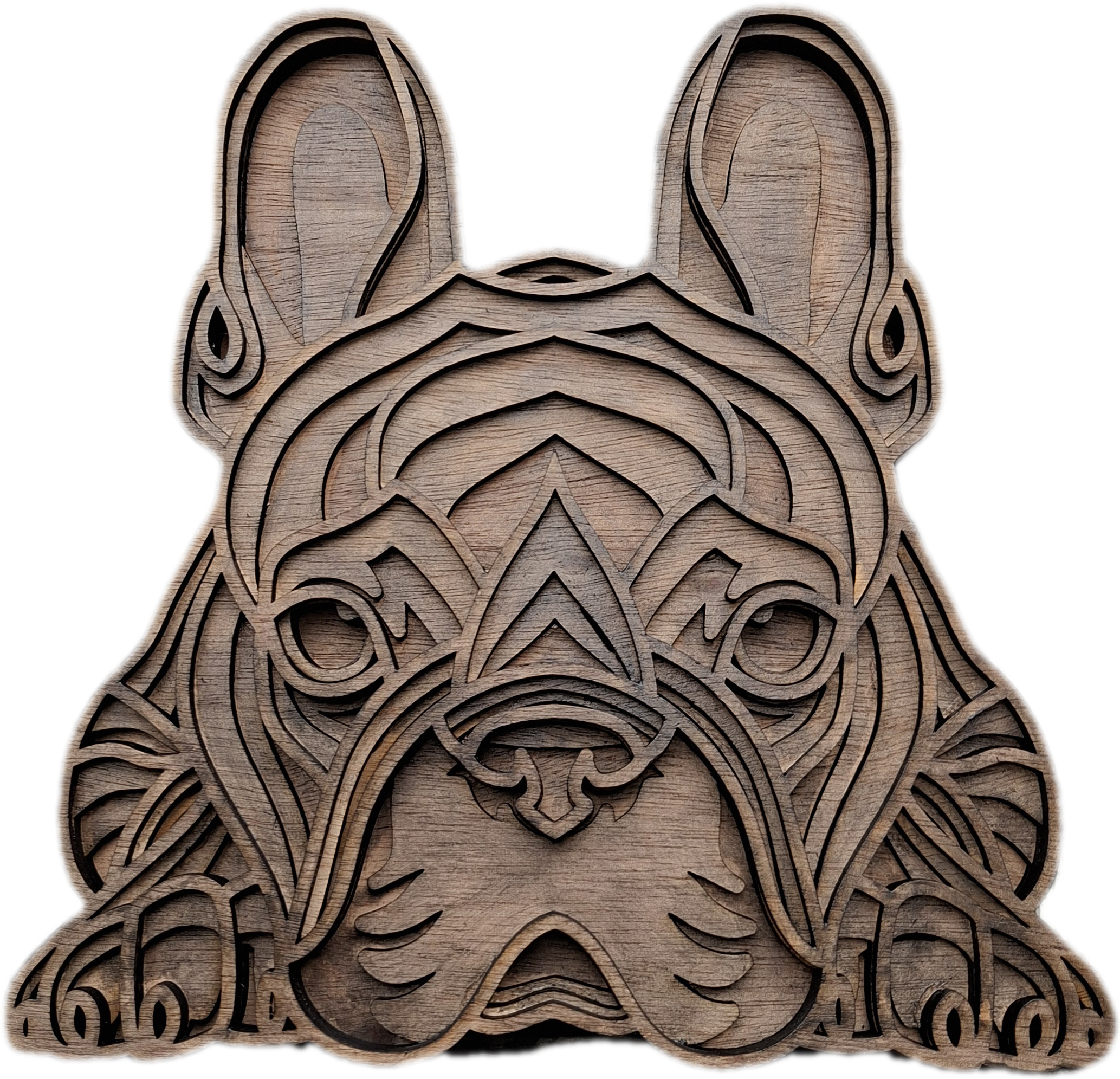 3D gelaserde Franse Bulldog