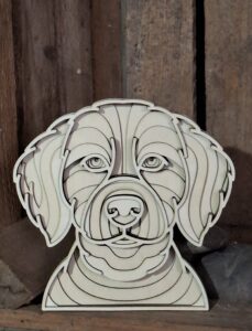 3D Labradoodle van hout