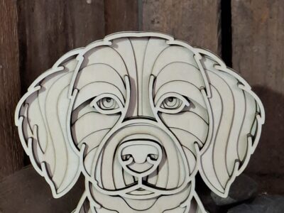 3D Labradoodle van hout