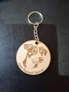 houten sleutelhanger Jack Russell