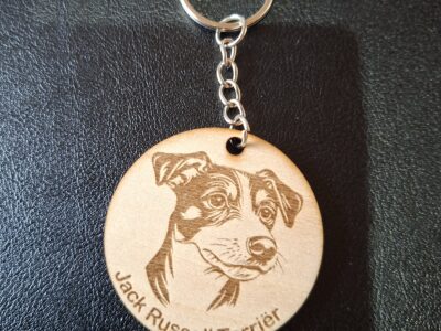 houten sleutelhanger Jack Russell